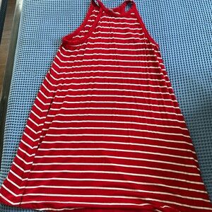 Old Navy Red Striped Dress size medium